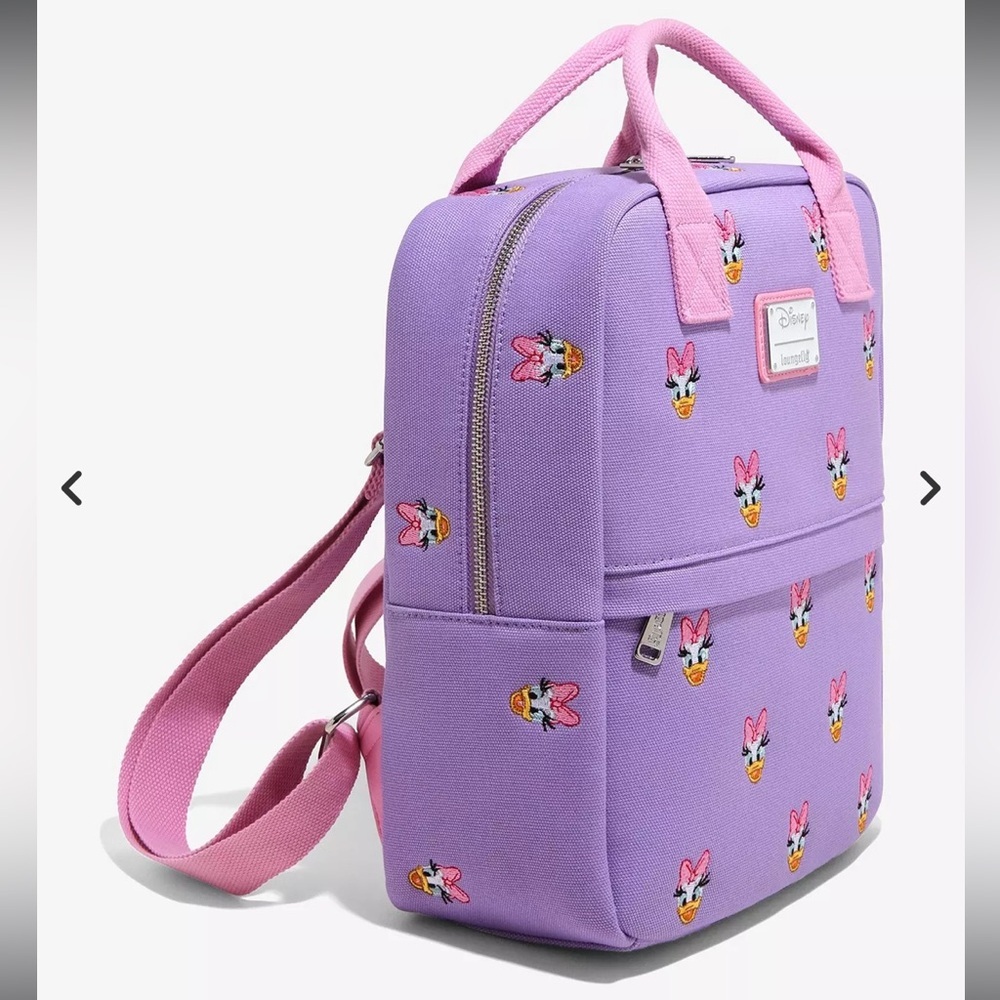 NWT Loungefly Disney Daisy Duck Allover Print Mini Backpack Rare Find - Picture 2 of 7